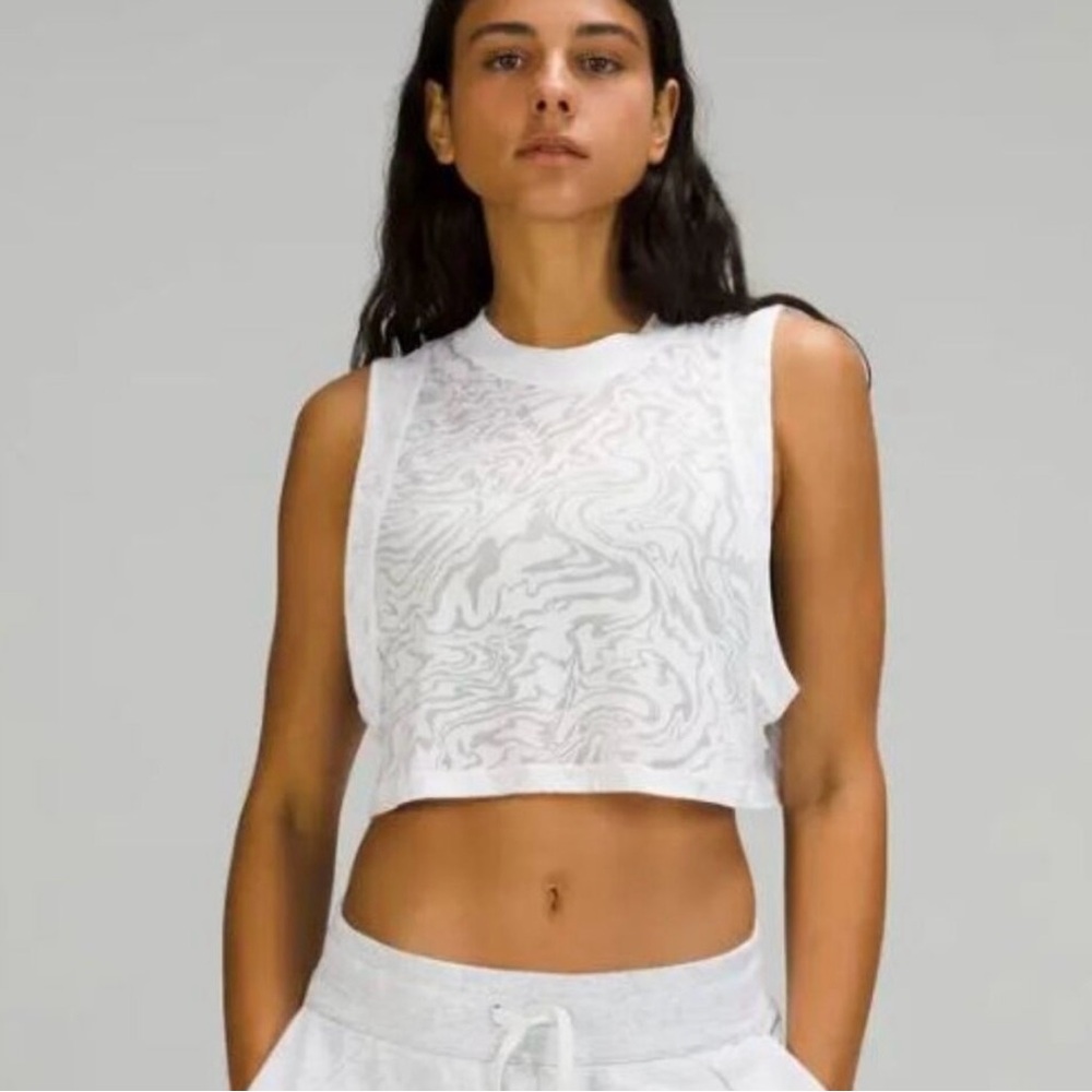 Lululemon Athletica White Muscle Tee